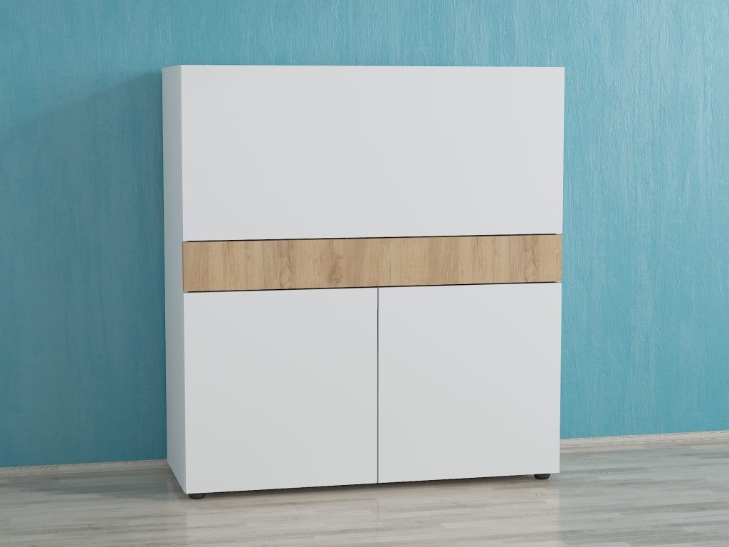 Стіл трансформер А 112 білий+дуб сонома