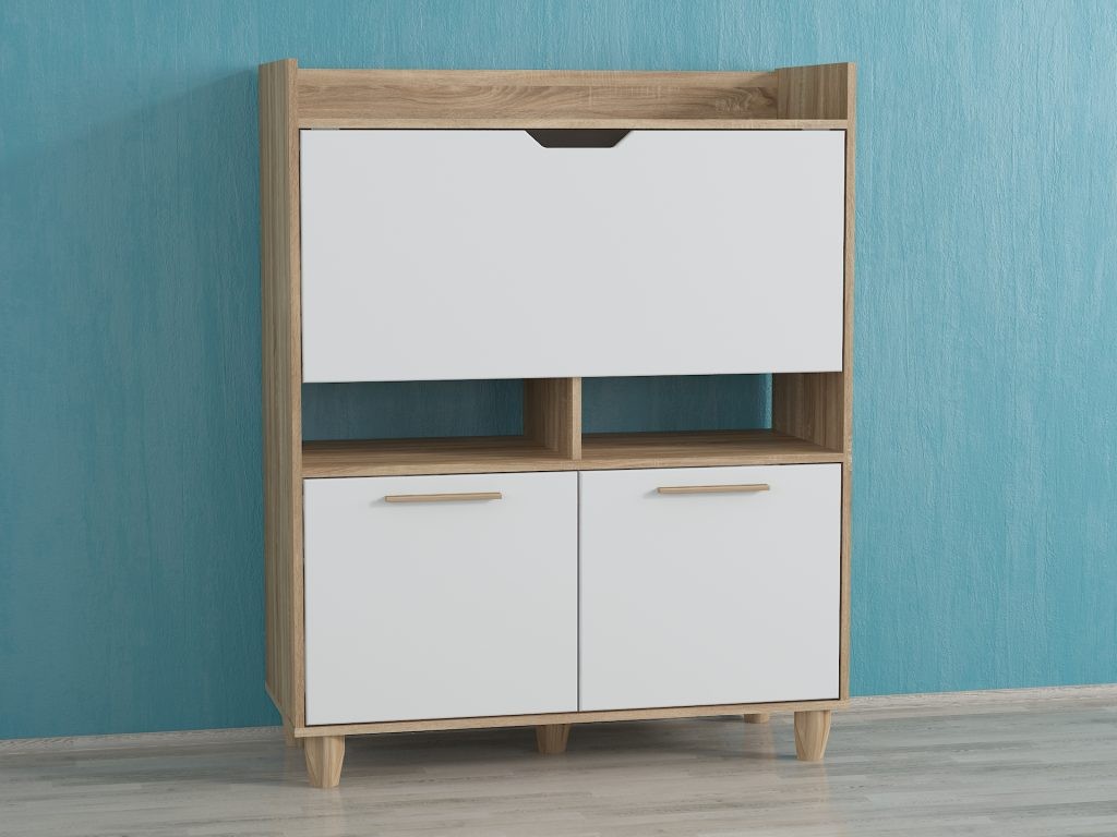 Стіл трансформер А 113 дуб сонома+білий