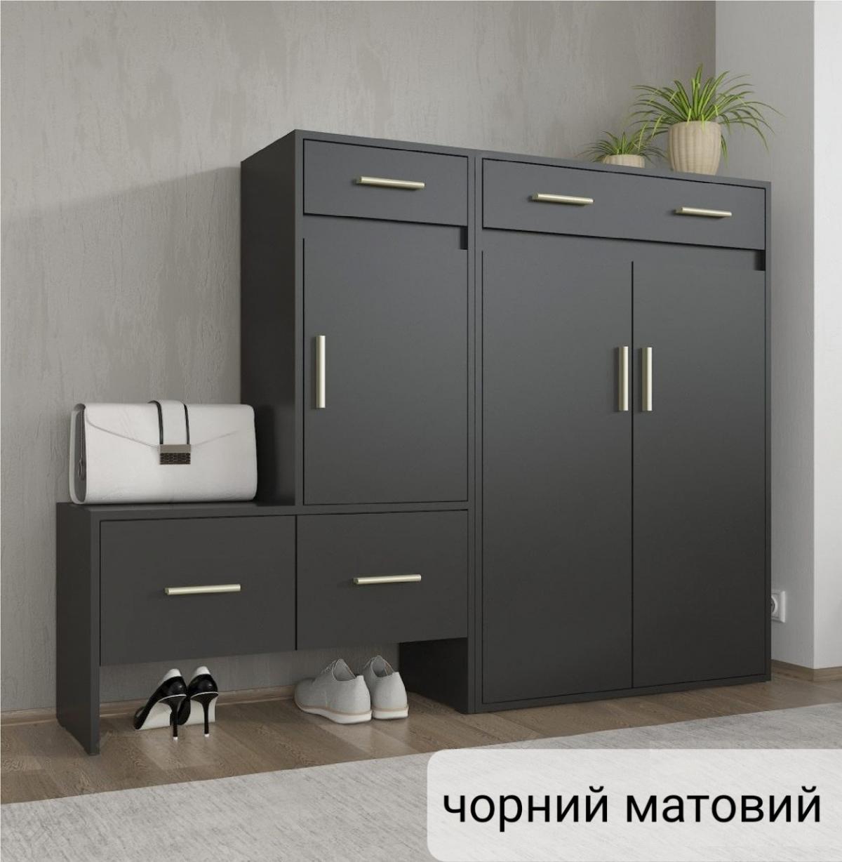 Тумба для взуття А-156 чорний матовий