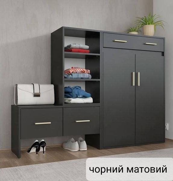 Тумба для взуття А-157 чорний матовий